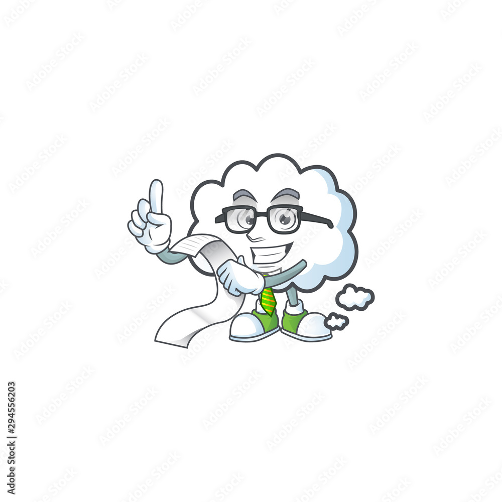 Sticker with menu design cloud bubble for icon thinking