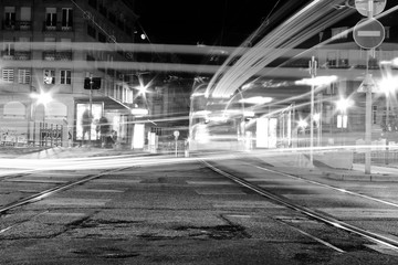 Fototapeta na wymiar Die Stadt in Bewegung