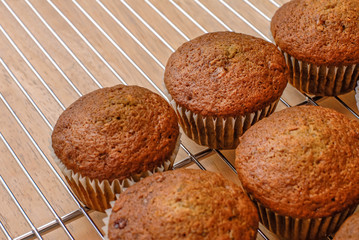 Peppery Date-Nut Cupcake, fresh from the oven.