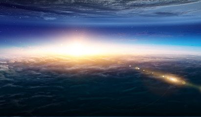 Abstract planets and space background