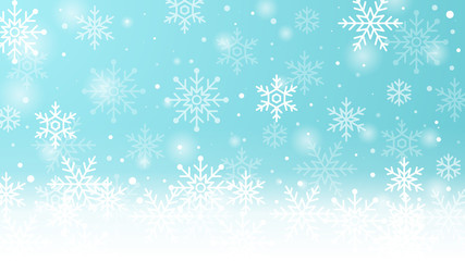 Naklejka na ściany i meble Winter background with snowflakes. Vector illustration