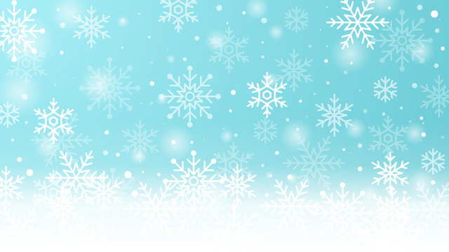 Winter background with snowflakes. Vector illustration