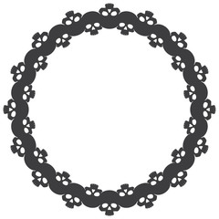 Vector template circle frame from scolls