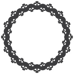 Vector template circle frame from scolls