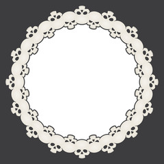 Vector template circle frame from scolls