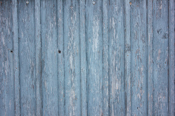 faded painted wooden texture, background, wallpaper. Wooden background, painted surface blue boards. Antique texture for design. Weathered wooden background texture.