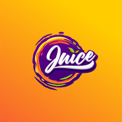 juice logo design vector illustration