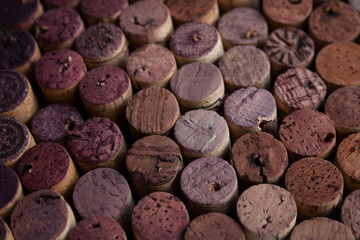 Wine corks maroon to purple gradient collection abstract background