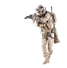 Equipped army soldier