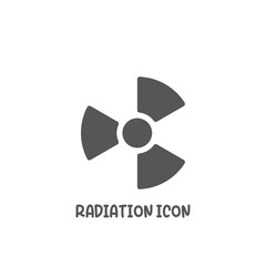 Radiation icon simple flat style vector illustration.