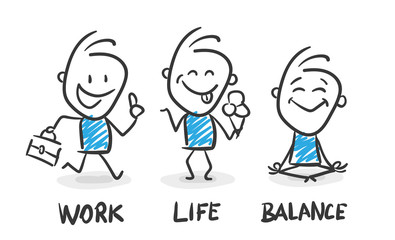 Stickman Blue: Jubilation, Work Life Balance, Teamwork. (Nr. 80)