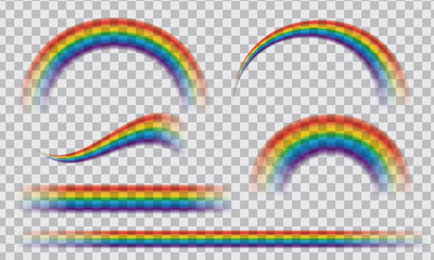 Multicoloured rainbow stripes isolated