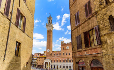 Fototapeta premium Siena - Piazza del Campo - old historic city in Italy