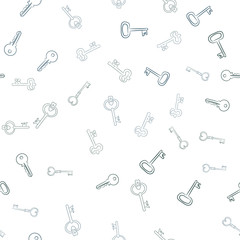 Seamless vector pattern with Keys. Texture for textile, wallpaper and backdrop