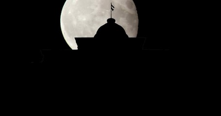 Moonrise Sunrise Sunset Silhouette Time Lapse