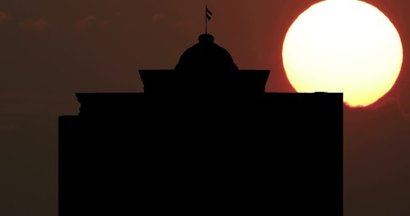 Moonrise Sunrise Sunset Silhouette Time Lapse