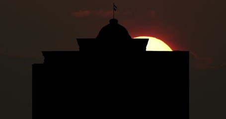 Moonrise Sunrise Sunset Silhouette Time Lapse