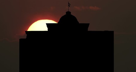 Moonrise Sunrise Sunset Silhouette Time Lapse