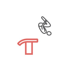Artistic Gymnastics Vault Athletes Sportsman Games line icon