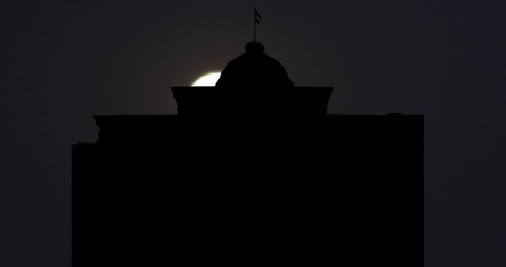 Moonrise Sunrise Sunset Silhouette Time Lapse