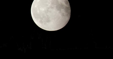 Moonrise Sunrise Sunset Silhouette Time Lapse