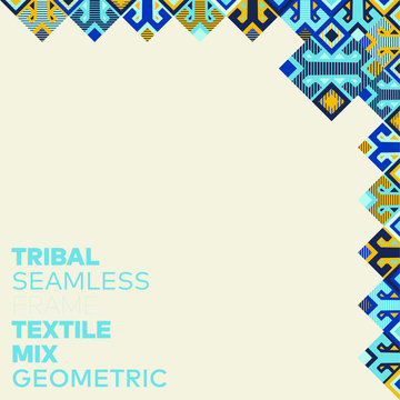 Vector ornament. Seamless Azerbaijan pattern. Ethnic carpet with chevrons and triangles. Geometric mosaic with triangles on the tile. Ancient interior. Modern pattern. Eps 9