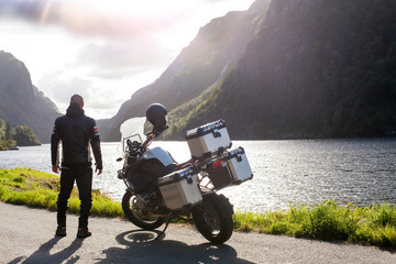 Noruega en moto - obrazy, fototapety, plakaty