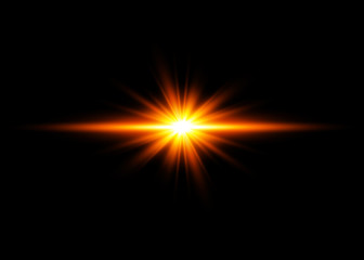 Glowing lights and stars. Isolated on transparent background. Set of light explodes. Sparkling magical dust particles. Bright star, sparkles Transparent shining sun, flash Vector Light effect