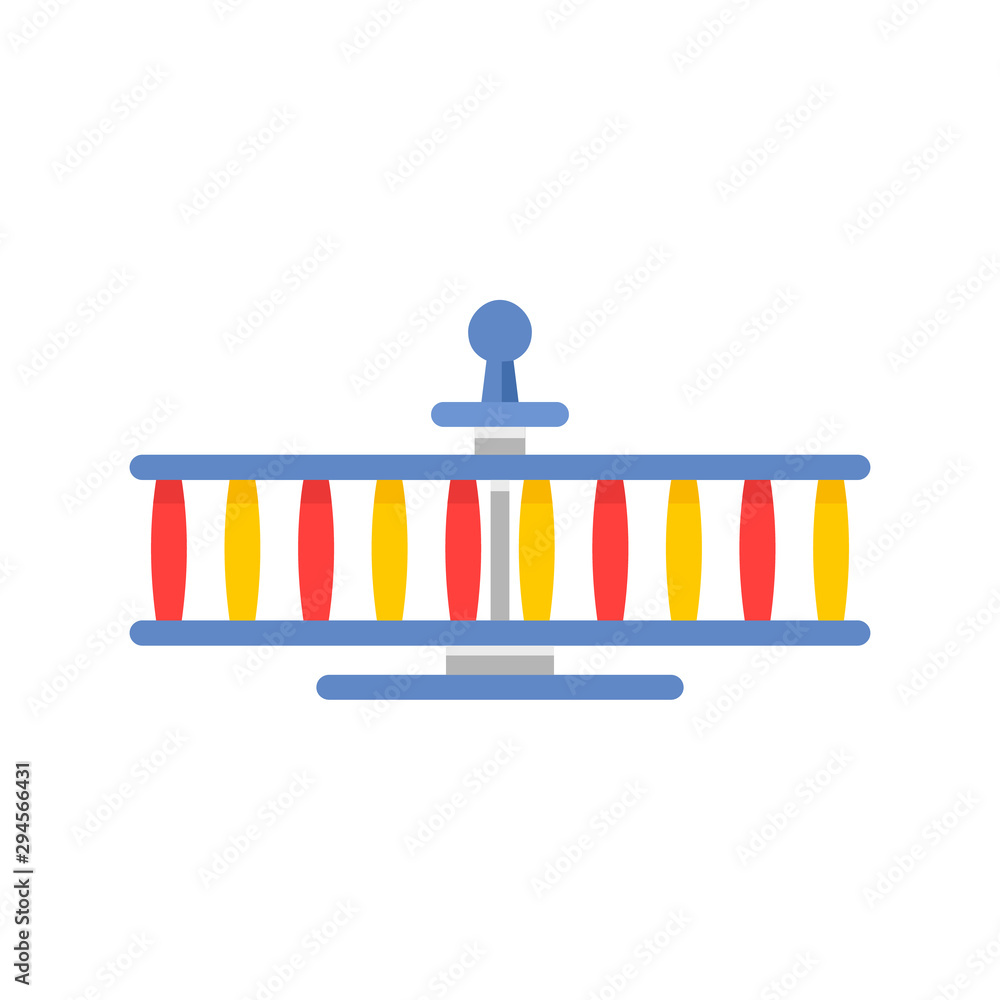 Poster manual rotation carousel icon. flat illustration of manual rotation carousel vector icon for web des