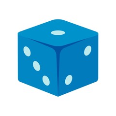 Classic dice icon. Flat illustration of classic dice vector icon for web design