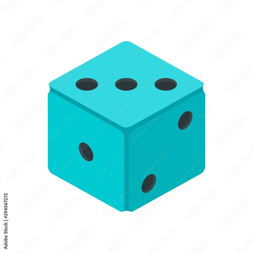 Poster small dice icon. flat illustration of small dice vector icon for web design