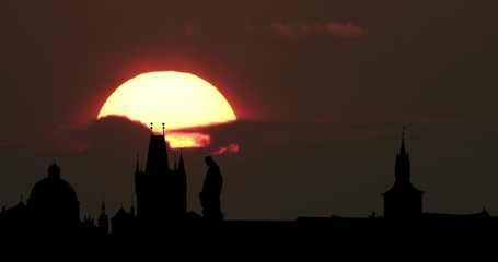 Moonrise Sunrise Sunset Silhouette Time Lapse