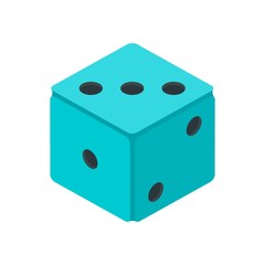 Small dice icon. Flat illustration of small dice vector icon for web design