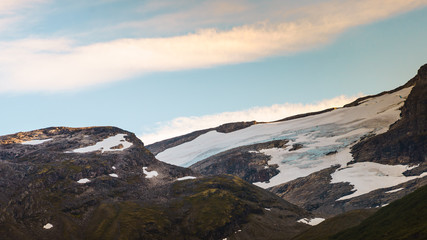 Mountains view with glacier, Norway