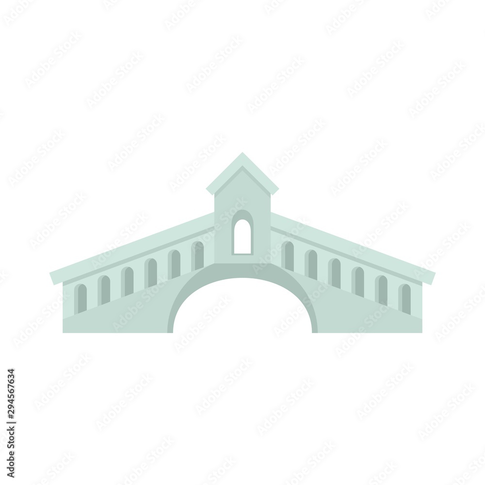 Poster architecture bridge icon. flat illustration of architecture bridge vector icon for web design