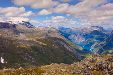 Fototapeta premium Geirangerfjord from Dalsnibba viewpoint, Norway