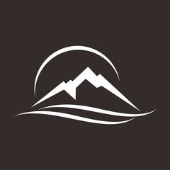 Fototapeta na wymiar Mountain logo design template vector illustration