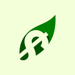 Money Leaf Organic Creative Abstract Icon Logo Design Template Element Vector