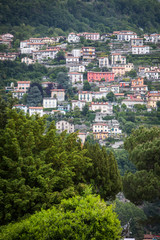 Fototapeta na wymiar Village on the Como lake in Italy