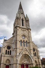 Fototapeta na wymiar Saint-Philbert-de-Grand-Lieu. Eglise paroissiale. Loire-Atlantique. Pays de Loire 