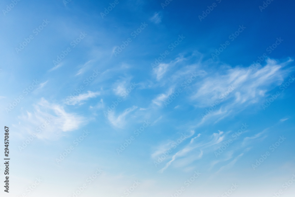 Wall mural beauty blue sky with white clouds background