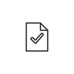 Document line icon in simple design on a white background