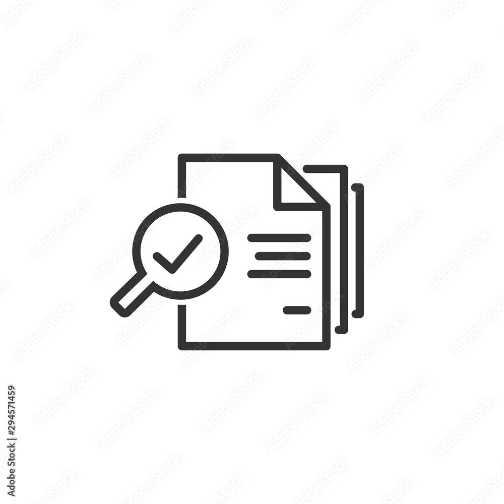 Poster audit line icon in simple design on a white background
