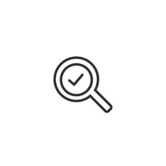 Testing line icon in simple design on a white background