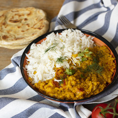 Yummy indian food with rice