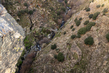 steep terrain on the Trevelez river (Spain)
