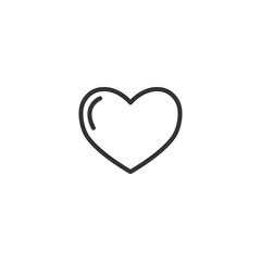Heart line icon in simple design on a white background