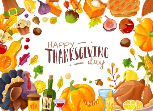 Thanksgiving day frame illustration