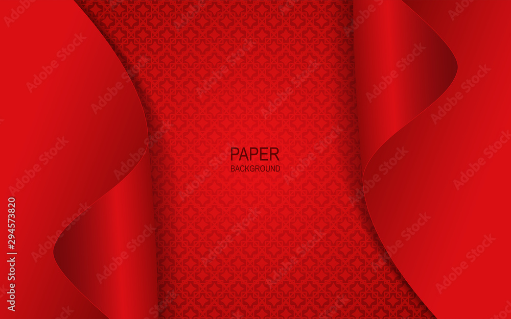 Poster abstract paper curled realistic background. luxury and elegant frame vector design template for use 