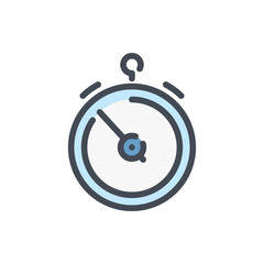 Stopwatch color line icon. Timer vector outline colorful sign.